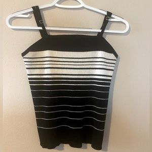 Active USA black and white cropped tank top